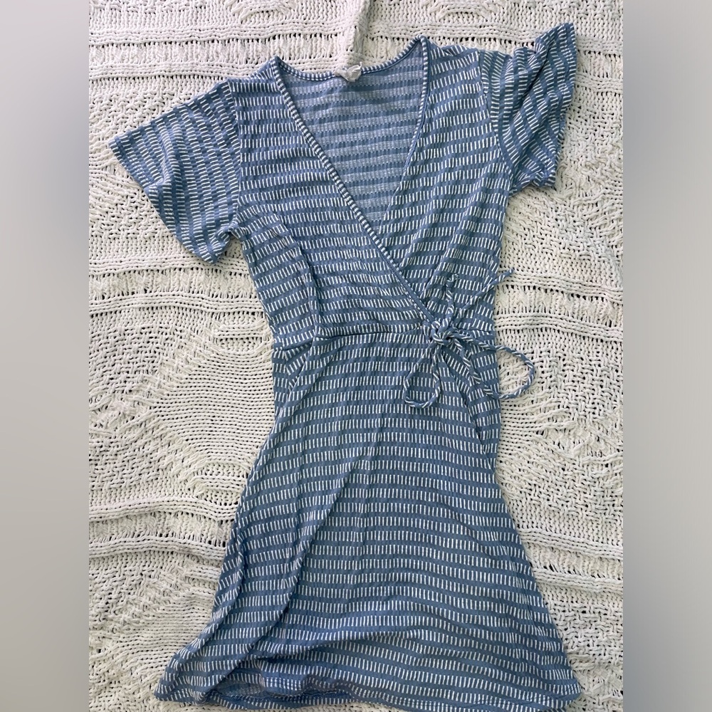 Blue and White accent Dress